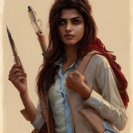 Image similar to Anxious good looking pale young Indian doctors wearing jeans and shirts at the airport, portrait, elegant, intricate, digital painting, artstation, concept art, smooth, sharp focus, illustration, art by artgerm and greg rutkowski and alphonse mucha