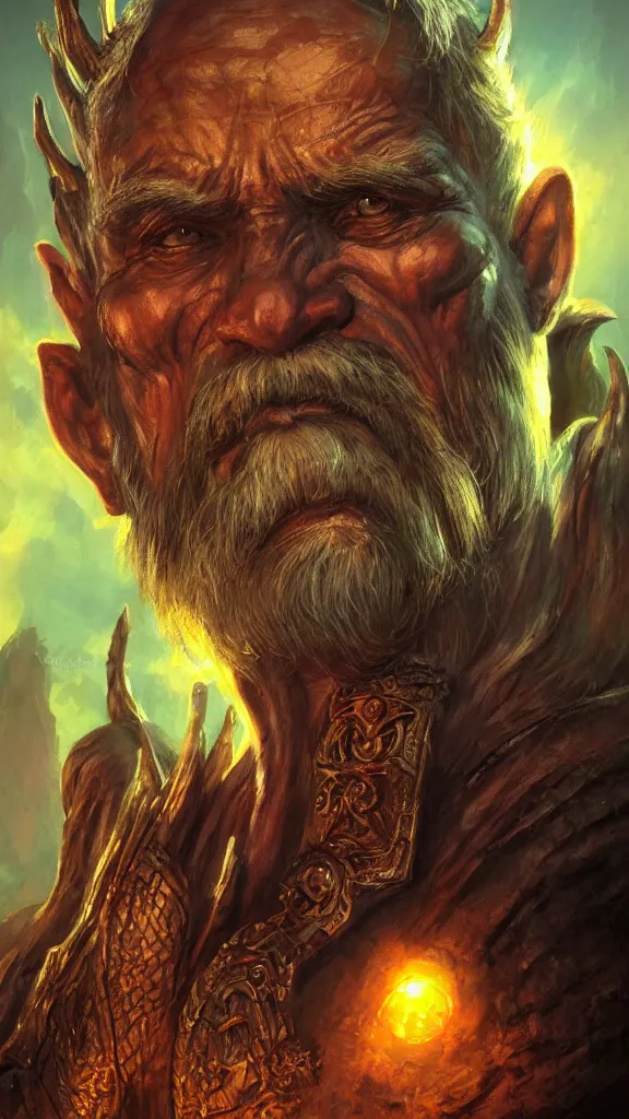 Image similar to bright, colorful, realistic from Elder Scrolls: Shivering isles concept art of The Mad God Sheogorath head shot backlighting, kodachrome, high contrast, highly detailed, sharp focus, digital painting, concept art, illustration, trending on artstation, comic book by Alex Ross and Adam Adamowicz cover art