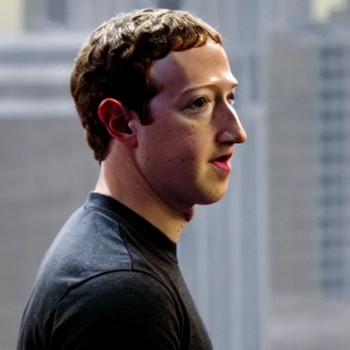 Image similar to a film still of mark Zuckerberg in the movie 300, high quality