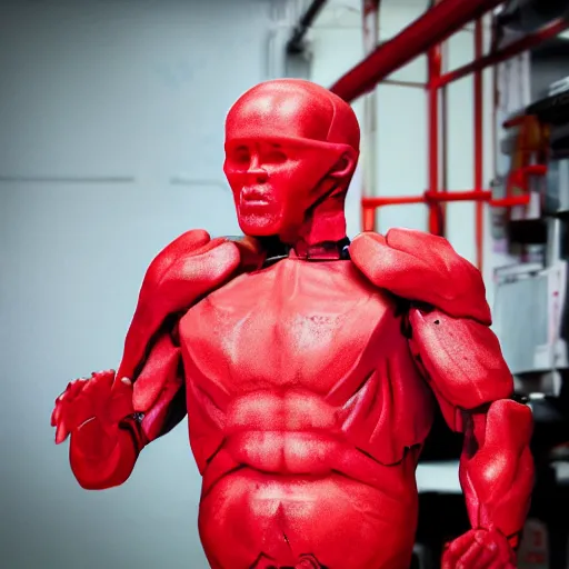 Image similar to the most advanced red human