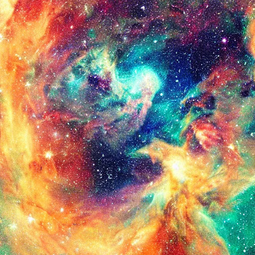 Prompt: a goddess made of a nebula