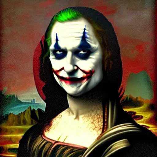 Prompt: the Joker as Monalisa