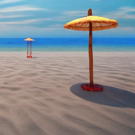 Image similar to two long chinese fying pans on a beach, photorealistic, 8k