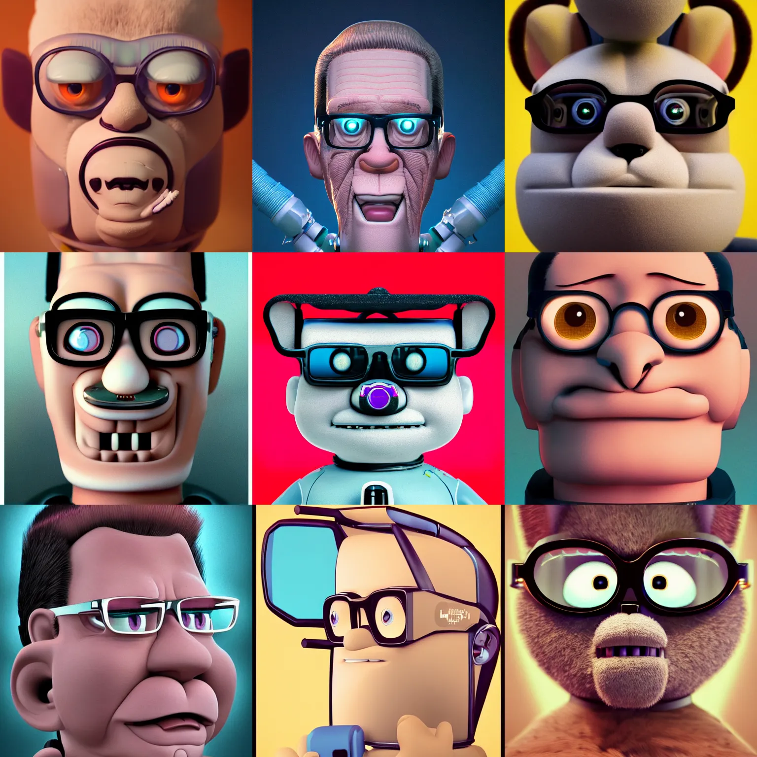 Prompt: hank hill merged with a furby. intricate abstract. full face . intricate artwork. nightmare fuel. terrifying. empty oxygen tank. by Tooth Wu, wlop, beeple, dan mumford. octane render, trending on artstation, greg rutkowski very coherent symmetrical artwork. cinematic, hyper realism, high detail, octane render, 8k,