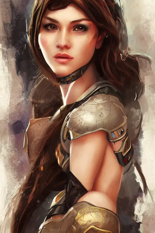 Image similar to three quarters portrait of a beautiful woman,super hero costume,heroic pose,highly detailed, digital painting,illustration, art by Stanley Lau