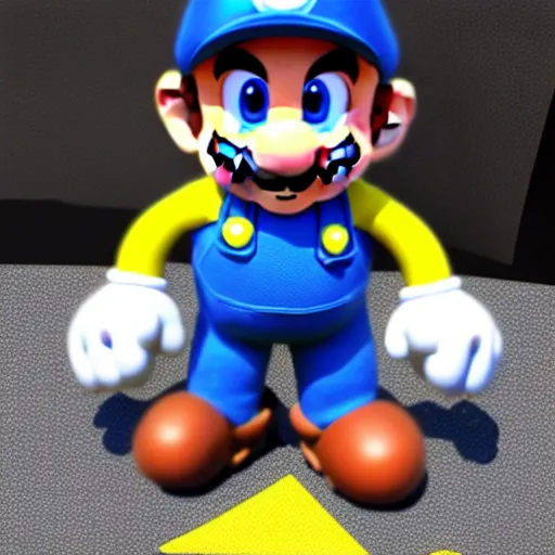 Prompt: photo of super mario, biblically accurate, with several legs and arms and eyes, highly detailed, extremely high quality, hd, 4 k, 8 k, professional photographer, 4 0 mp, lifelike, top - rated, award winning, realistic, detailed lighting, detailed shadows, sharp, no blur, edited, corrected, trending