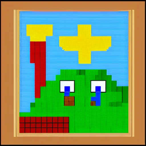 Image similar to super mario pixel art