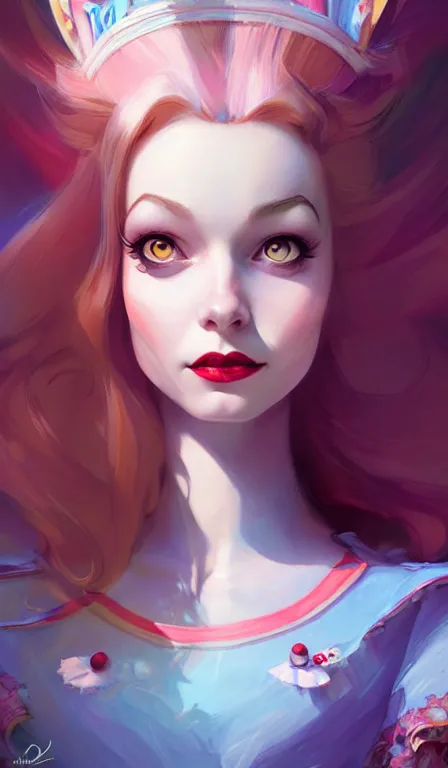 Image similar to illustration of alice from alice in wonder land, portrait, sharp focus, digital art, concept art, dynamic lighting, by anna dittmann 0. 7 5, mark arian 0. 2 5, marc davis 0. 5 5, and sandra chevrier 0. 7 5