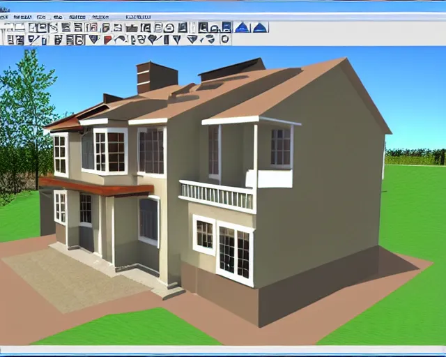 Image similar to 3 d home arcitecture design software, old software, windows 3. 1 software