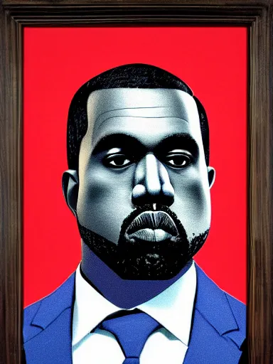 Image similar to president portrait of 46th united states president kanye west