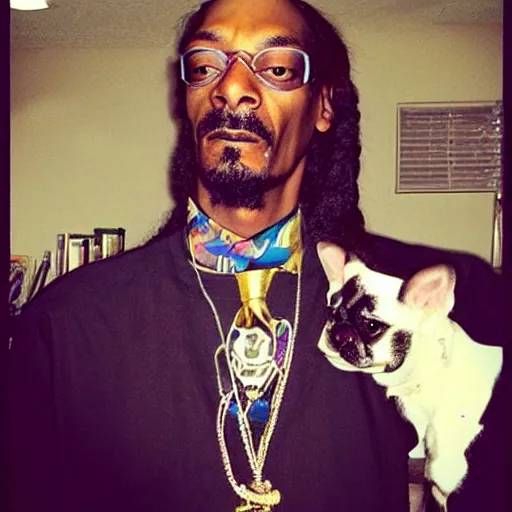 Image similar to a mix between Snoop Dogg and a dog