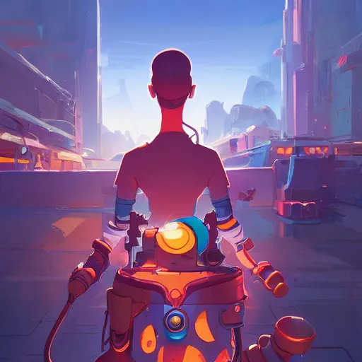 Image similar to hero world futurama, behance hd by jesper ejsing, by rhads, makoto shinkai and lois van baarle, ilya kuvshinov, rossdraws global illumination