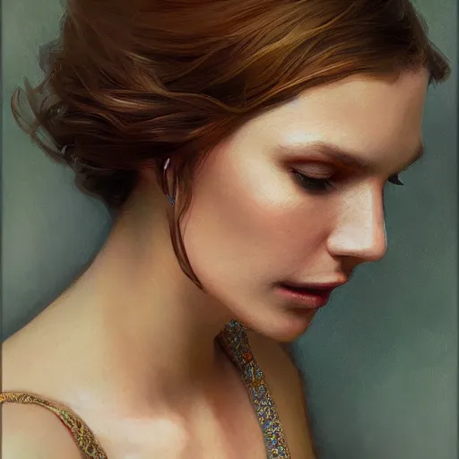 Image similar to ultra realistic portrait of a beautiful woman, intricate, elegant, highly detailed, digital painting, artstation, concept art, smooth, sharp focus, illustration, by gil elvgen, greg manchess, mucha