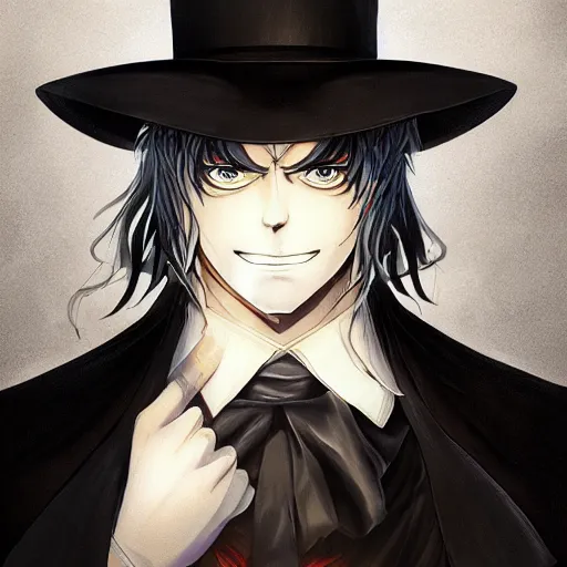 Prompt: portrait of edmond dantes the flaming incarnation of vengeance, anime fantasy illustration by tomoyuki yamasaki, kyoto studio, madhouse, ufotable, trending on artstation