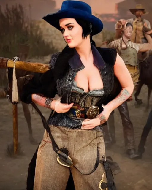 Prompt: katy perry in rdr 2