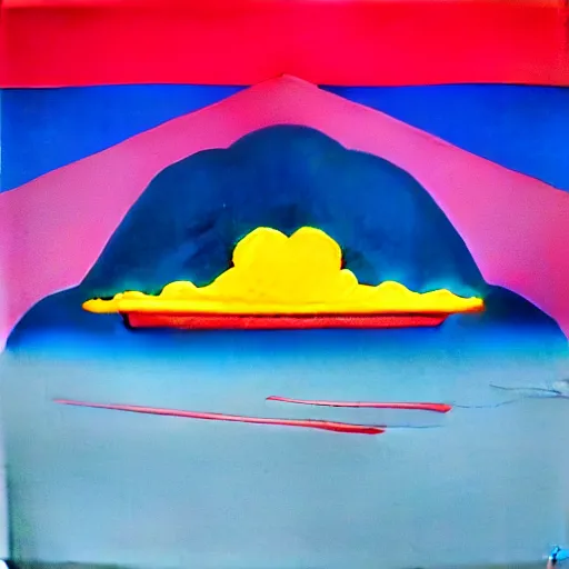 Image similar to atomic bomb by shusei nagaoka, kaws, david rudnick, airbrush on canvas, pastell colours, cell shaded, 8 k