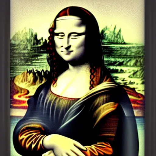 Image similar to Mona lisa drawn by Monet