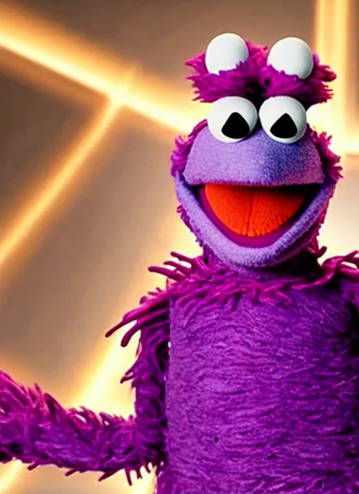 Image similar to studio portrait still of muppet!!!!! vision in avengers infinity war!!!!!! as a muppet muppet as a muppet, 8 k, studio lighting, key light,