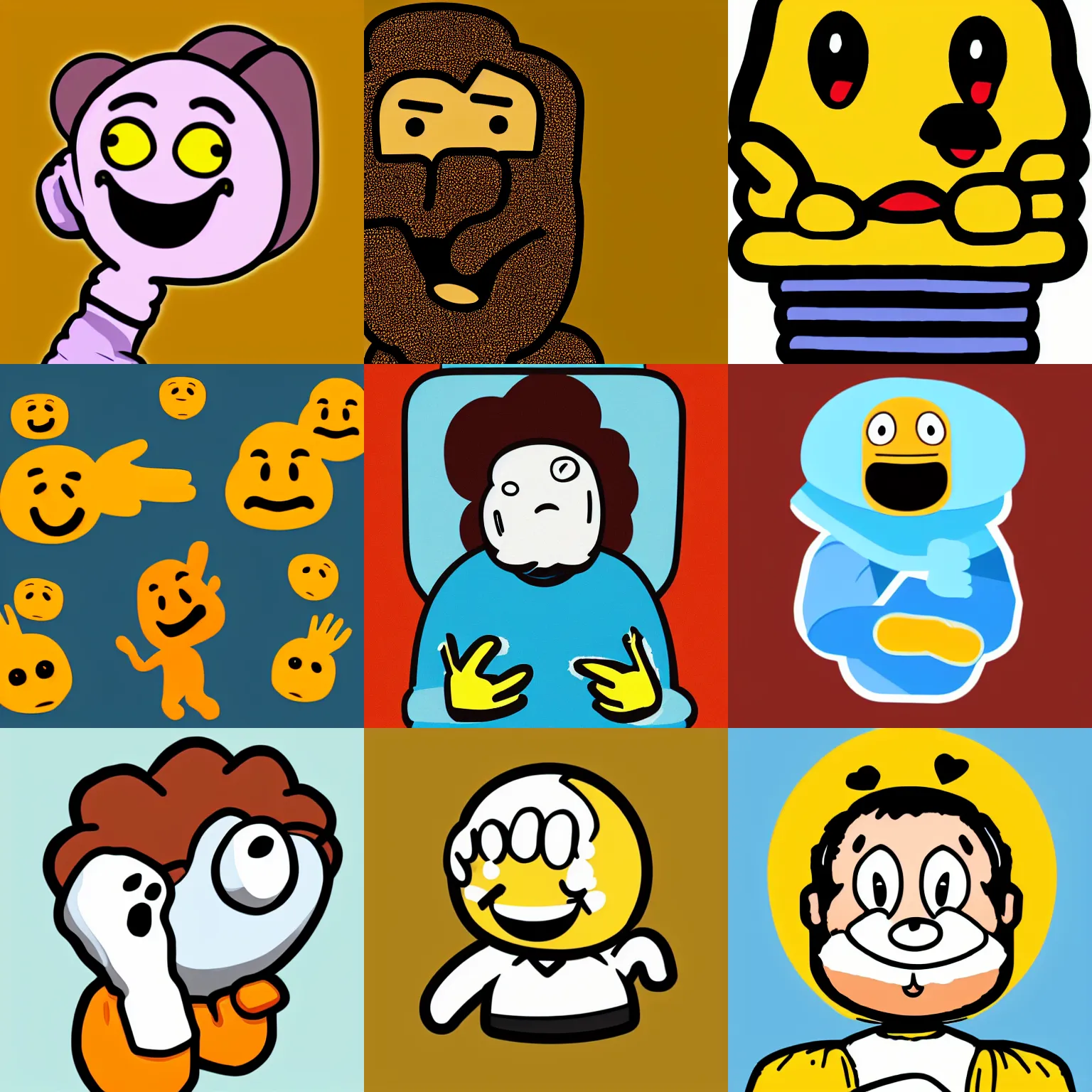 Prompt: cartoon portrait of poo emoji, with gloved hands