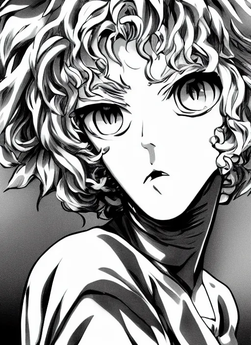 Prompt: A full portrait photo of tatsumaki one punch man, f/22, 35mm, 2700K, lighting, perfect faces, award winning photography.