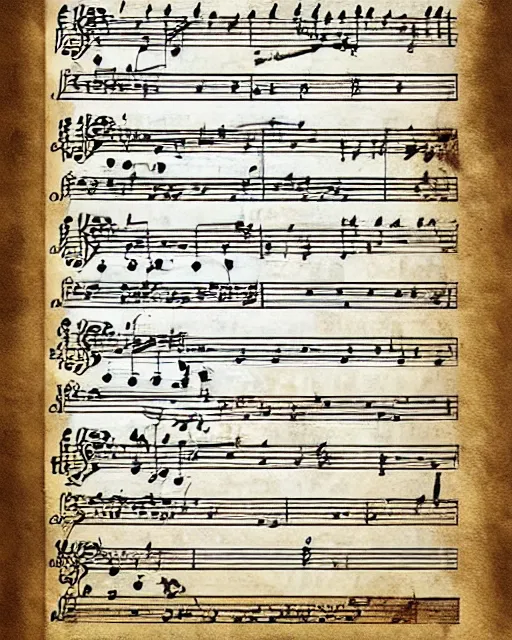 Prompt: sheet music of a nice song