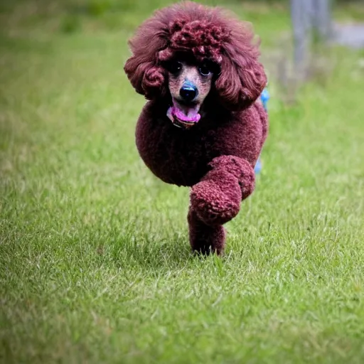 Image similar to French Poodle running towards zombies