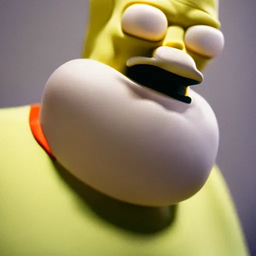 Prompt: dslr photo portrait still of 8 0 year old homer simpson at age 5!!!, 8 5 mm f 1. 8