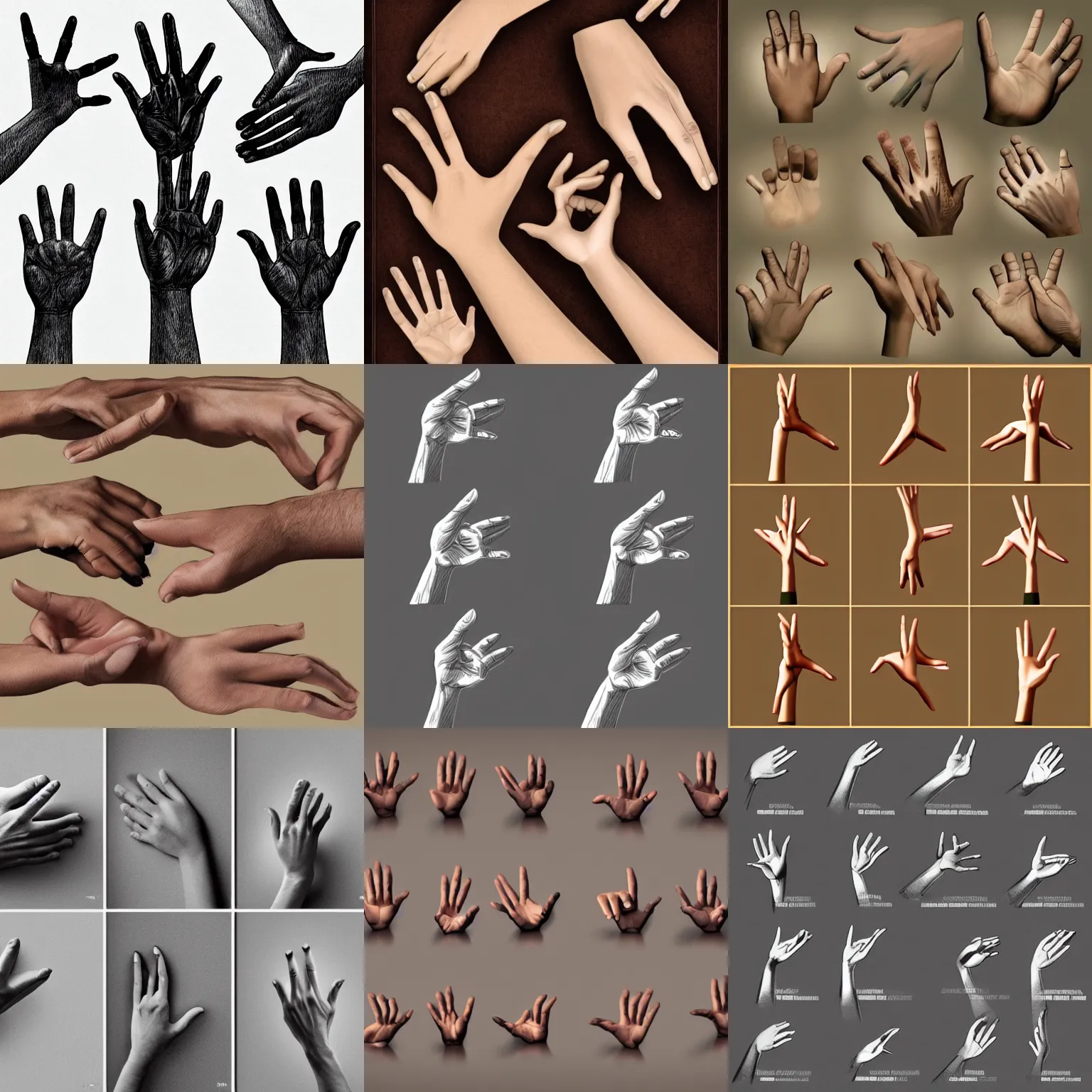 Some sample hand poses defined in the HANDY framework | Download Scientific  Diagram