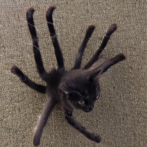 Image similar to cat spider hybrid