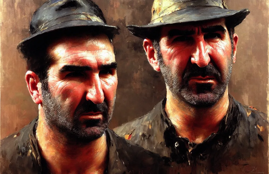 Prompt: portrait of eric cantona!!!!!!!!!!!!!!!!!!!!!!!!!!!, detailed face, detailed painting, epic lighting, by ilya repin, phil hale and kent williams