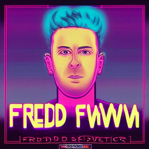Image similar to fred synthwave album cover