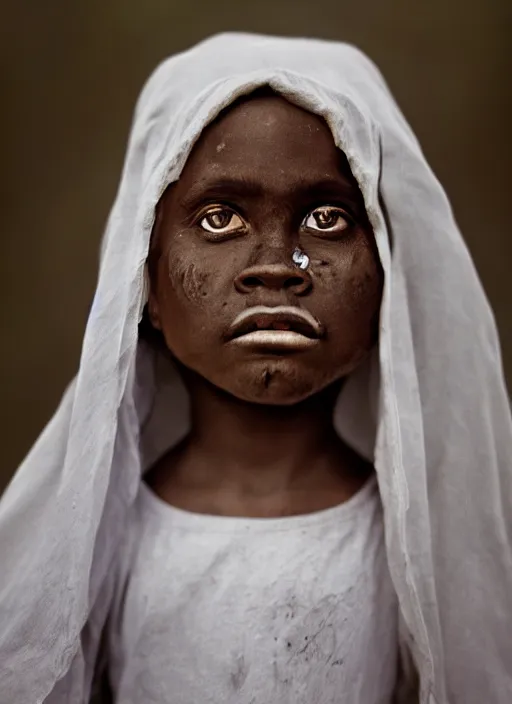 Prompt: closeup portrait of a Black-Eyed Child ghost, depth of field, zeiss lens, detailed, symmetrical, centered, fashion photoshoot, by Annie Leibovitz and Steve McCurry, David Lazar, Jimmy Nelsson, Breathtaking, 8k resolution, extremely detailed, beautiful, establishing shot, artistic, hyperrealistic, beautiful face, octane render