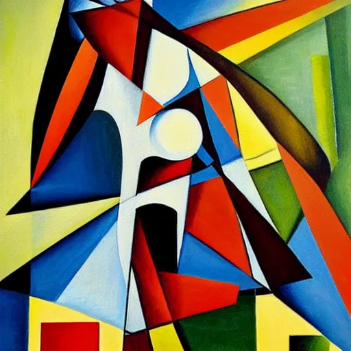 Prompt: love in motion, painting, cubist