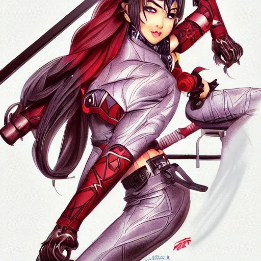 Image similar to genshin impact fan art drawn by artgerm