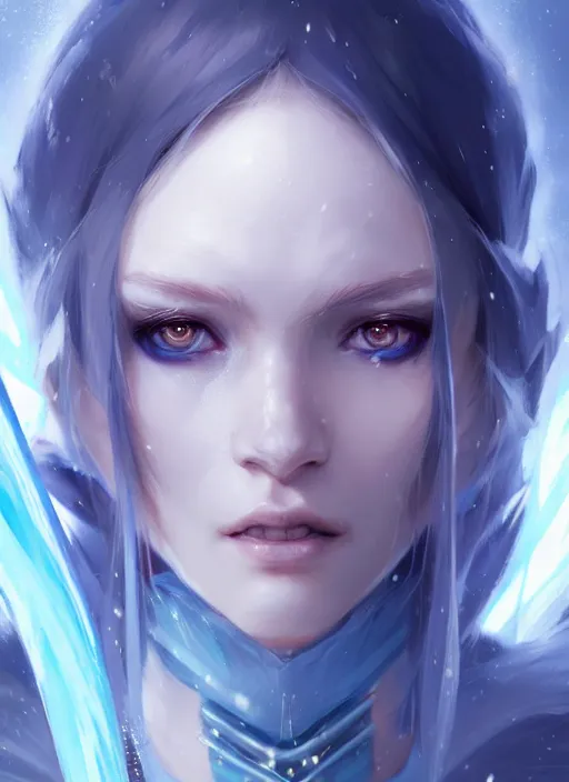 Image similar to character concept art of a ice sorceress, key visual, realistic shaded perfect face, fine details, dystopian environment and background, by stanley artgerm lau, wlop, rossdraws, james jean, andrei riabovitchev, marc simonetti, and sakimichan, trending on artstation