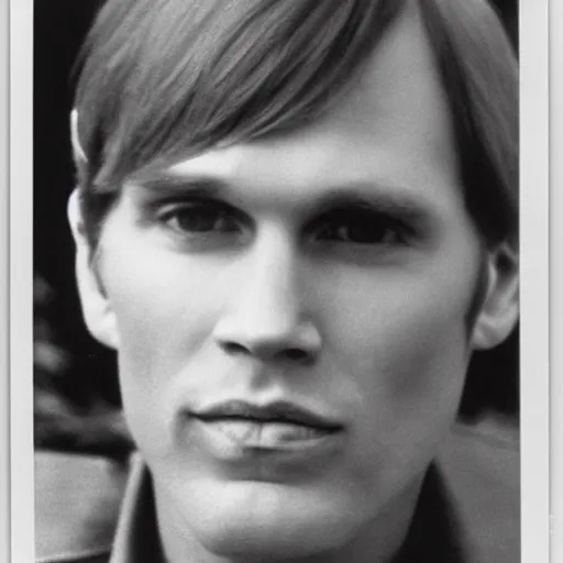 Image similar to A photograph portrait of Jerma985 with short-medium length hair a combover wearing early 1970s menswear in the early 1970s, taken in the early 1970s, grainy, taken on a 1970s Polaroid Camera, realistic, hyperrealistic, very realistic, highly detailed, very detailed, extremely detailed, detailed, digital art, trending on artstation, colorized photo