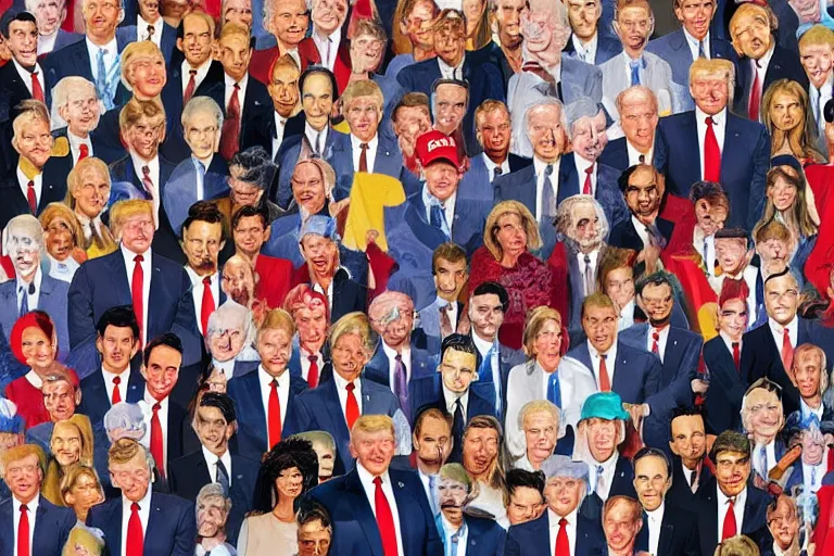 Image similar to donald trump in the white house, wimmelbilder, puzzle, where's waldo
