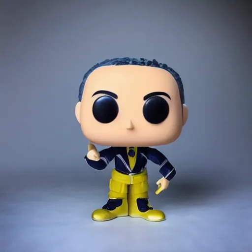 Prompt: “ very very intricate photorealistic photo of a jeffrey bezos funko pop, detailed studio lighting, award - winning crisp details ”