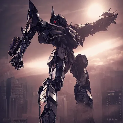 Prompt: batman mecha, mecha suit, epic urban bakground, Murata Yasushi Nirasawa Style, beautiful aesthetic, photorealistic, volumetric lighting, hyperrealistic, octane render, HDR, Production IG Studios Anime Style