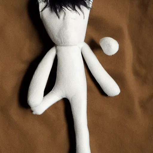 Image similar to Sandman from neil gaiman, plush toy, product photography