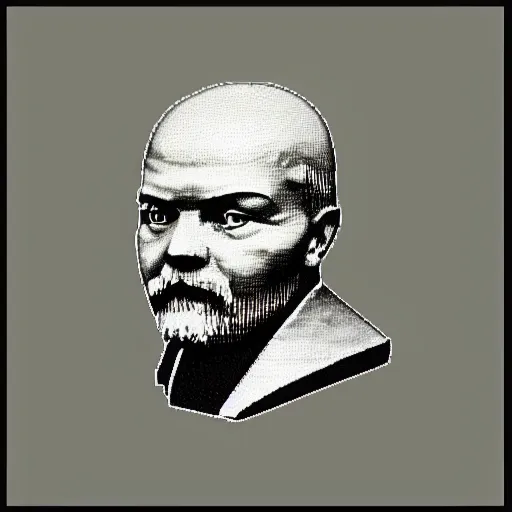 Prompt: Vladimir Lenin bust, Pixel Art