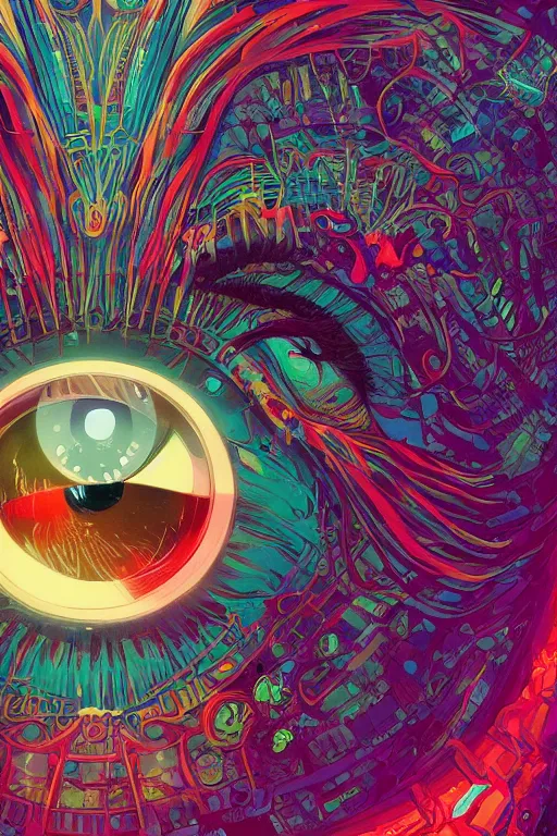 Prompt: Stunning artwork of an eyeball, artstation winner by Victo Ngai, Kilian Eng and by Jake Parker, vibrant colors, winning-award masterpiece, fantastically gaudy, aesthetic octane render, 8K HD Resolution