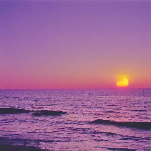 Image similar to 3 5 mm film grain photograph of a cotton candy sunset — height 1 0 2 4 — width 1 0 2 4 — steps 1 5 0