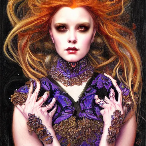 Prompt: a painting in the style of donato giancola and in the style of natalie shau.