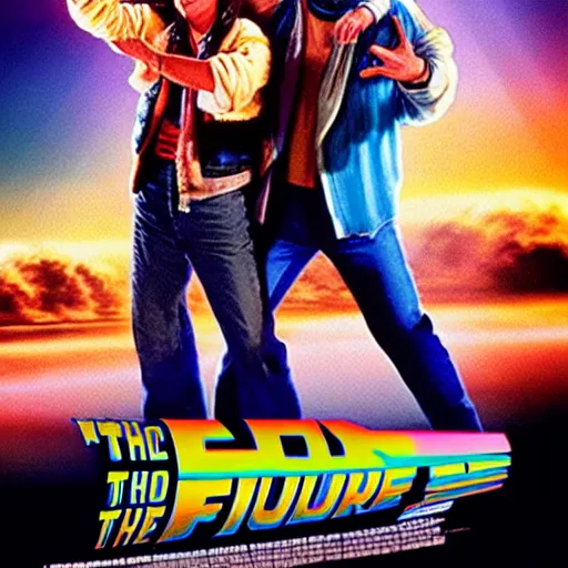 Image similar to “back to the future movie, starring jack burton. Poster”