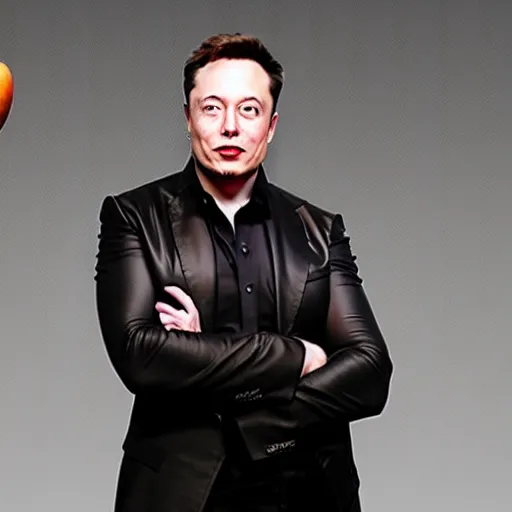 Image similar to elon musk with the body of a humanized mango, highly detailed, extremely high quality, hd, 4 k, 8 k, professional photographer, 4 0 mp, lifelike, top - rated, award winning, cinematic, realistic, detailed lighting, detailed shadows, sharp, no blur, edited, corrected, trending