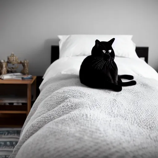 Prompt: a stunning professional photo of a bed where the pillow is a cat, the blanket is a cat, the bed itself is a cat, ultra detail, beautiful, national geographic quality