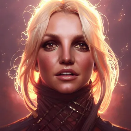 Prompt: beautiful britney spears, western, closeup, d & d, fantasy, intricate, elegant, highly detailed, digital painting, artstation, concept art, matte, sharp focus, illustration, art by artgerm and greg rutkowski and alphonse mucha