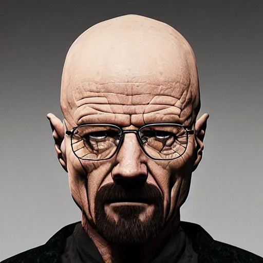 Image similar to walter white as a hideous spider, horror, photorealistic,, features intricate detail, epic composition and the style of unreal engine.