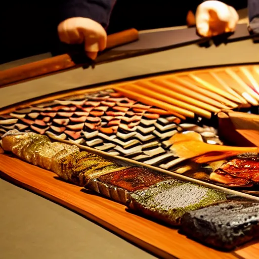 Image similar to japanese teppan grill art